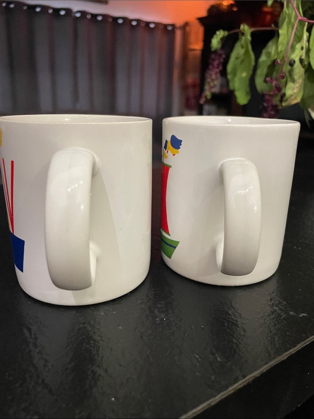 White Ceramic Boat Mug with Colorful Nautical PrintSet of 2- Japan - Picture 5 of 6